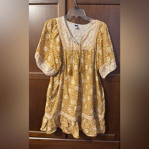Bohemian Yellow Floral Dress